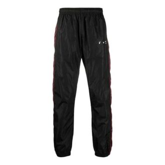 Off-White Men’ s SS21 Logo Sports Pants/Trousers/Joggers Black