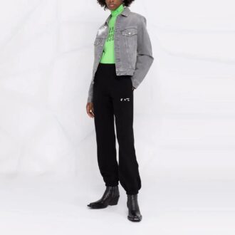 Off-White Men’ s SS21 Logo Sports Pants/Trousers/Joggers Black