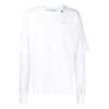 Off-White Men’ s SS21 Logo Twill Printing Long Sleeves Creamy White T-Shirt