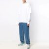 Off-White Men’ s SS21 Logo Twill Printing Long Sleeves Creamy White T-Shirt
