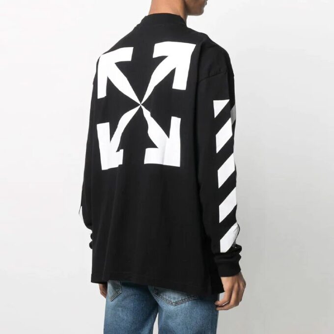 Off-White Men’ s SS21 Mona Lisa Pattern Pullover Black