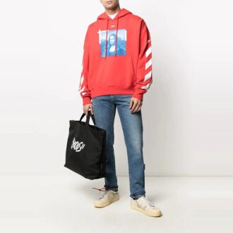 Off-White Men’ s SS21 Mona Lisa Photo Printing Red