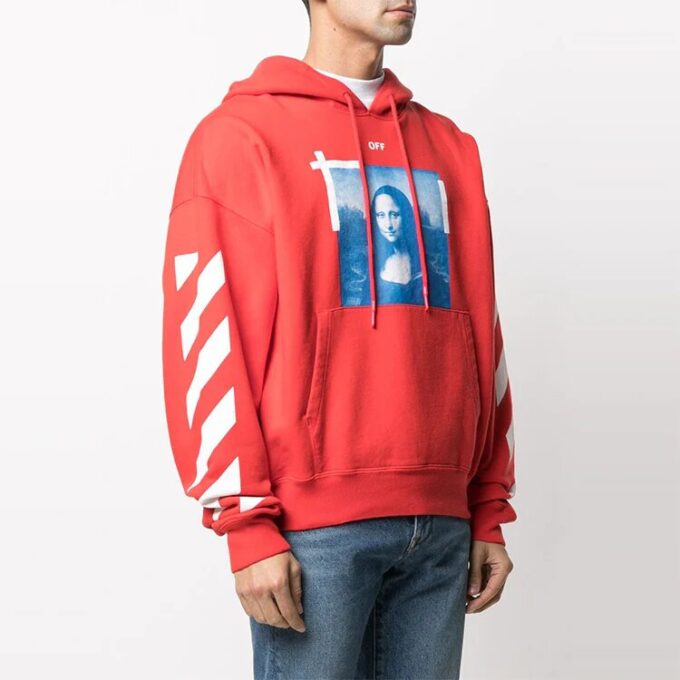 Off-White Men’ s SS21 Mona Lisa Photo Printing Red