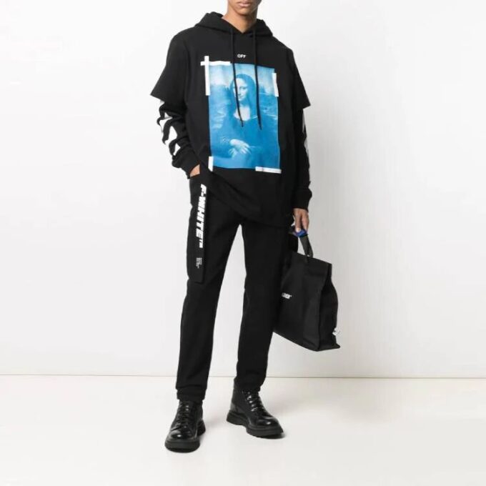 Off-White Men’ s SS21 Mona Lisa Printing Black
