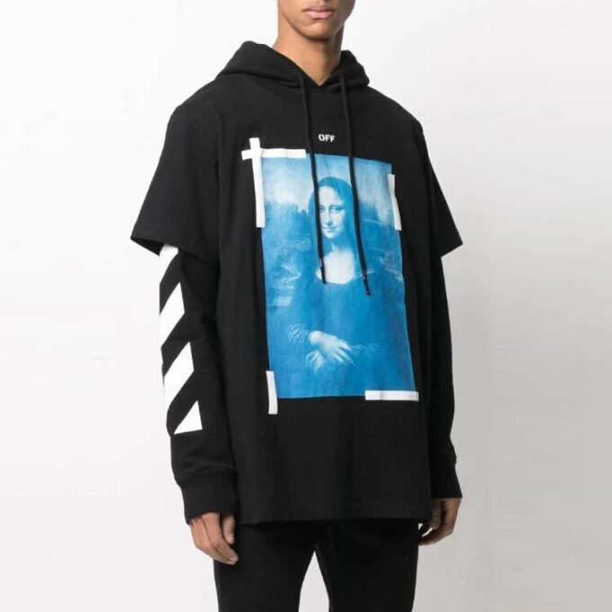 Off-White Men’ s SS21 Mona Lisa Printing Black