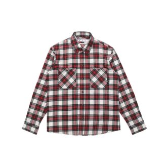 Off-White Men’ s SS21 Plaid Back Arrow Red Shirt