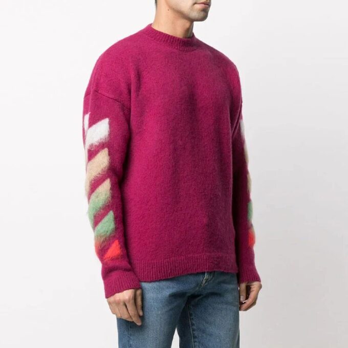 Off-White Men’ s SS21 Printing Pattern Knit Red