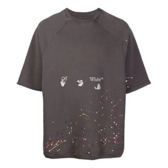 Off-White Men’ s SS21 Short Sleeve Ordinary Version Gray T-Shirt