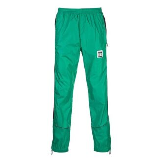Off-White Men’ s SS21 Side Stripe Athleisure Casual Sports Pants Slim Fit Green