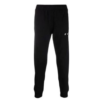 Off-White Men’ s SS21 Solid Color logo Sports Pants/Trousers/Joggers Black