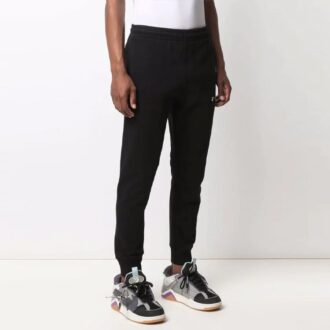 Off-White Men’ s SS21 Solid Color logo Sports Pants/Trousers/Joggers Black