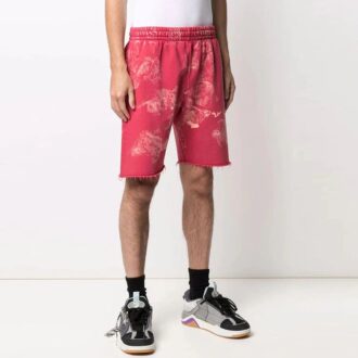 Off-White Men’ s SS21 Straight Sports Red Shorts