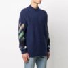 Off-White Men’ s SS21 Stripe Pattern Intarsia Knit Blue