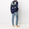 Off-White Men’ s SS21 Stripe Pattern Intarsia Knit Blue
