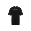 Off-White Men’ s SS22 Alphabet Cartoon Pattern Printing Short Sleeve Version Black