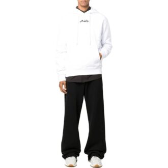 Off-White Men’ s SS22 Alphabet Logo Embroidered Loose Fit White