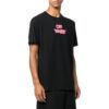 Off-White Men’ s SS22 Alphabet Logo Printing Round Neck Short Sleeve Loose Fit Black T-Shirt