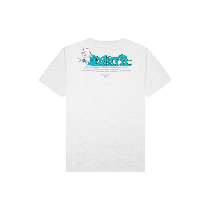 Off-White Men’ s SS22 Alphabet Logo Printing Round Neck Short Sleeve Version Gray T-Shirt