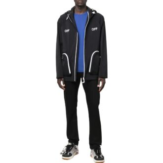 Off-White Men’ s SS22 Alphabet Printing Zipper Hooded Jacket Version Black Off-White Men’ s SS22 Alphabet Printing Zipper Hooded Jacket Version Black