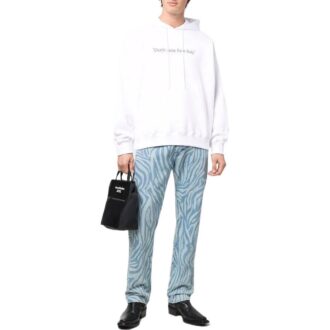 Off-White Men’ s SS22 Alphabet Slogan Printing Loose Fit White Off-White Men’ s SS22 Alphabet Slogan Printing Loose Fit White