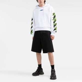 Off-White Men’ s SS22 Arrow Logo Printing Casual Shorts Loose Fit Black Off-White Men’ s SS22 Arrow Logo Printing Casual Shorts Loose Fit Black