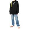 Off-White Men’ s SS22 Arrow Logo Printing Cotton Hooded Long Sleeves Version Black