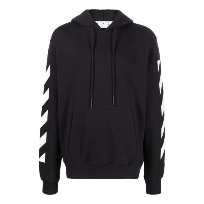 Off-White Men’ s SS22 Arrow Pattern Printing Loose Fit Autumn Black