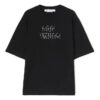 Off-White Men’ s SS22 Arrow Pattern Printing Round Neck Pullover Short Sleeve Loose Fit Black T-Shirt