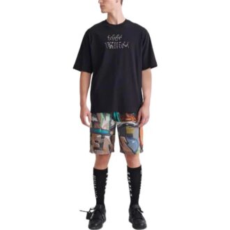 Off-White Men’ s SS22 Arrow Pattern Printing Round Neck Pullover Short Sleeve Loose Fit Black T-Shirt Off-White Men’ s SS22 Arrow Pattern Printing Round Neck Pullover Short Sleeve Loose Fit Black T-Shirt