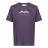 Off-White Men’ s SS22 Arrow Pattern Printing Round Neck Short Sleeve Loose Fit Purple T-Shirt
