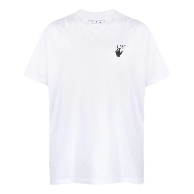 Off-White Men’ s SS22 Arrow Printing Loose Short Sleeve White T-Shirt