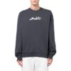 Off-White Men’ s SS22 Arrow Printing Round Neck Long Sleeves Gray