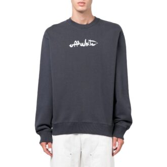 Off-White Men’ s SS22 Arrow Printing Round Neck Long Sleeves Gray Off-White Men’ s SS22 Arrow Printing Round Neck Long Sleeves Gray
