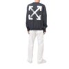 Off-White Men’ s SS22 Arrow Printing Round Neck Long Sleeves Gray