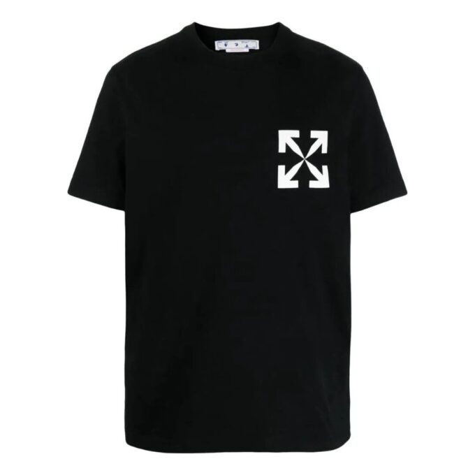 Off-White Men’ s SS22 Arrow Printing Short Sleeve Black T-Shirt