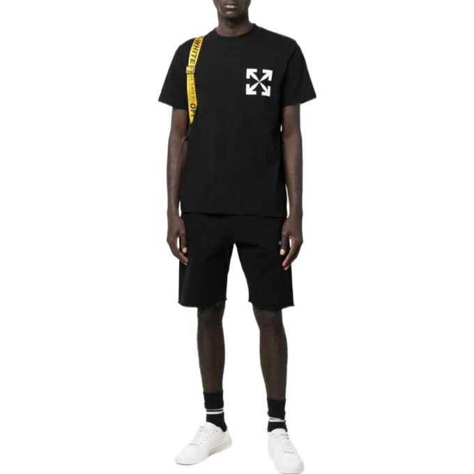 Off-White Men’ s SS22 Arrow Printing Short Sleeve Black T-Shirt