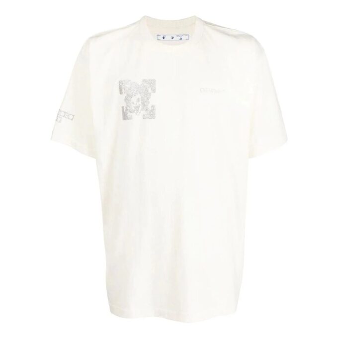 Off-White Men’ s SS22 Arrow Round Neck Short Sleeve White T-Shirt