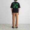 Off-White Men’ s SS22 Arrow Spray Painting Short Sleeve Loose Fit Black T-Shirt