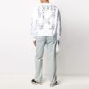Off-White Men’ s SS22 Back Arrow Printing Round Neck Long Sleeves Loose Fit White
