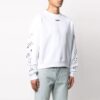 Off-White Men’ s SS22 Back Arrow Printing Round Neck Long Sleeves Loose Fit White