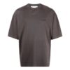Off-White Men’ s SS22 Back Classic Logo Printing Round Neck Short Sleeve Ordinary Version Brown T-Shirt