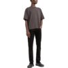 Off-White Men’ s SS22 Back Classic Logo Printing Round Neck Short Sleeve Ordinary Version Brown T-Shirt