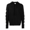 Off-White Men’ s SS22 Back Classic Logo Printing Zipper Hooded Long Sleeves Ordinary Version Black