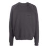 Off-White Men’ s SS22 Back Logo Printing Round Neck Pullover Long Sleeves Ordinary Version Dark Grey