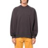 Off-White Men’ s SS22 Back Logo Printing Round Neck Pullover Long Sleeves Ordinary Version Dark Grey