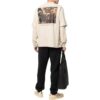 Off-White Men’ s SS22 Back Painting Printing Long Sleeves Loose Fit T-Shirt
