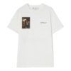 Off-White Men’ s SS22 Back Painting Printing Round Neck Short Sleeve White T-Shirt