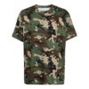Off-White Men’ s SS22 Camouflage Pattern Round Neck Short Sleeve Version Green T-Shirt