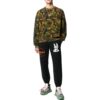 Off-White Men’ s SS22 Camouflage Printing Round Neck Pullover Version Green
