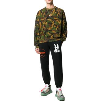 Off-White Men’ s SS22 Camouflage Printing Round Neck Pullover Version Green Off-White Men’ s SS22 Camouflage Printing Round Neck Pullover Version Green